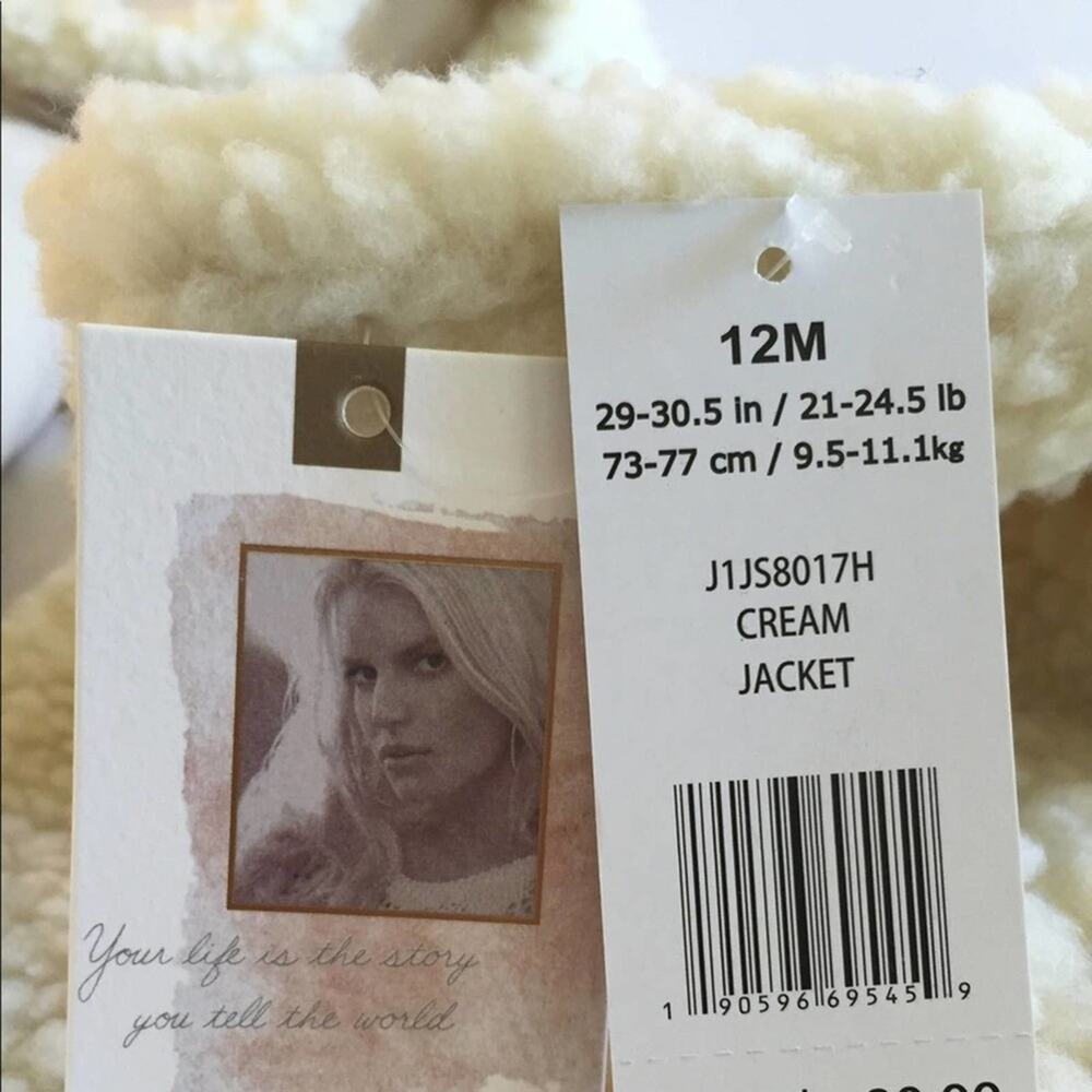 NWT Jessica Simpson Cream Hooded Jacket 12 Months - Picture 13 of 13